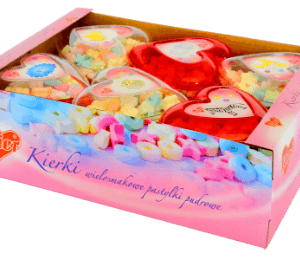 Pastylki Pudrowe Serca 80 G Owocowe Karton